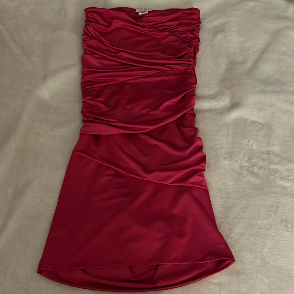 Hot pink short dress